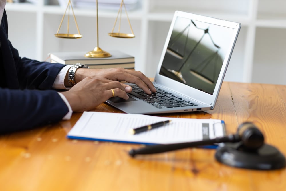 Businessman on computer