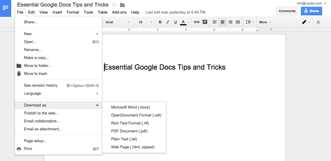 Google Docs Tips to Help You Become a Pro | Ripple IT